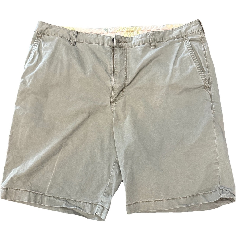 Tommy Bahama Flat Frront Chino Shorts 9" Inseam Olive Green